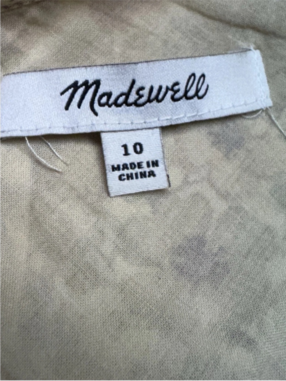 Madewell Puff Sleeve Open Back Midi Dress 10 Flora Field Floral Cottagecore - Picture 7 of 10